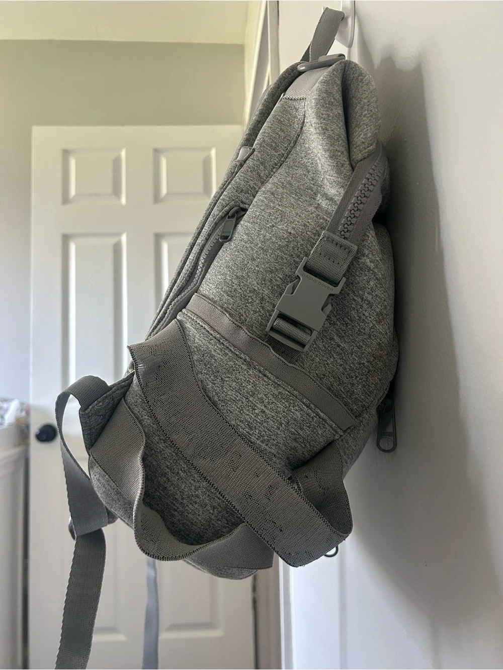 Dagne Dover Heather Gray Baby Bag Backpack size large.